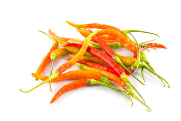 red chili pepper fresh on white background