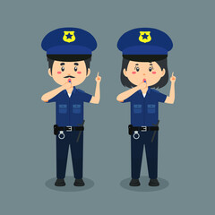 Stock Vector Police Blow The Whistle