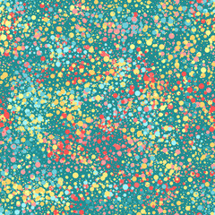 repetitive background with color blots. vector seamless pattern. fabric swatch. wrapping paper. continuous print. circle geometric shapes. design element for decor, apparel, phone case, textile
