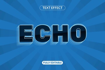 Text Effect Echo Appearance effect - obrazy, fototapety, plakaty