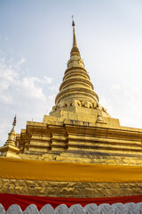 Naklejka premium Within Wat Phra That Chae Haeng that is a royal temple and an ancient sacred temple to worship of Phu Piang District in Nan province of Thailand