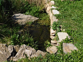 The holy spring, in the ancient sanctuary of Artemis, in Brauron or Vravrona, Attica, Greece