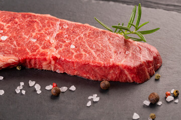 Two fresh marbled steaks