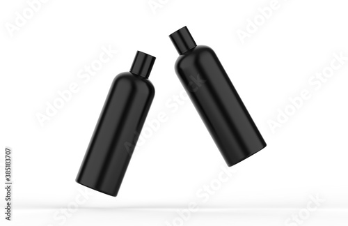 Download Black Cosmetic Bottle Mockup For Cream Soap Foam Shampoo Lotion Gel Cosmetic Product On Isolated White Background 3d Illustration Wall Mural Devrawat21