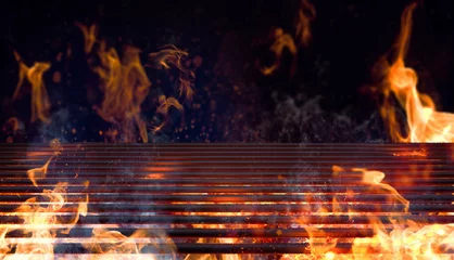 Fototapeten Feuer & Flamme Grill - Feuer - Rauch  © m.mphoto