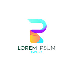 Letter R Colorful Logo Design Template