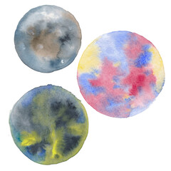 Colored watercolor spots. Background. Grunge