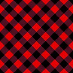 Black and red rhombuses seamless pattern. Vector illustration.
