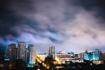 
night view of Khabarovsk