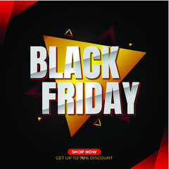 Black friday social media banner, post, sale banner or discount banner Premium template