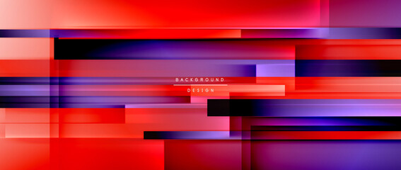 Obraz premium Dynamic lines on fluid color gradient. Trendy geometric abstract background for your text, logo or graphics