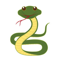 green snake cartoon