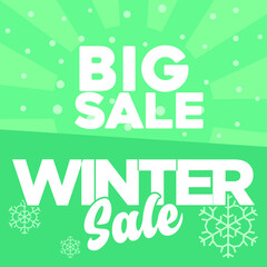 Winter sale web banner background illustration vector