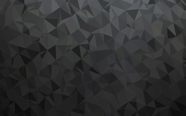 Dark Black vector polygonal pattern.