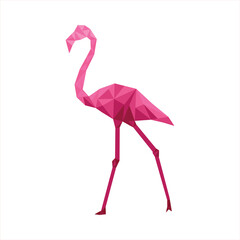 flamingo Geometric Triangle Logo Icon Design, flamingo Triangle - obrazy, fototapety, plakaty