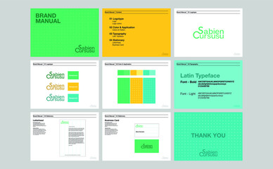 Corporate identity template set. Brand book design.