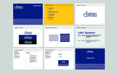 Corporate identity template set. Brand book design.