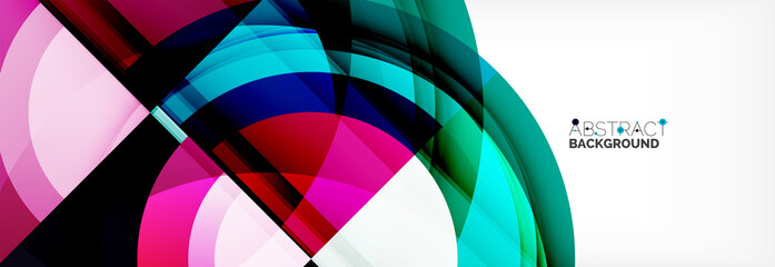 Obraz premium Round shapes, triangles and circles. Modern abstract background