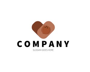 
Coconut Heart, Love, gift Logo Concept. Vector Design Illustration. Symbol and Icon Vector Template.