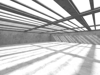 Abstract architecture background. Empty rough concrete interior