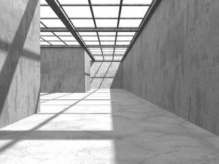 Abstract architecture interior background. Empty concrete room