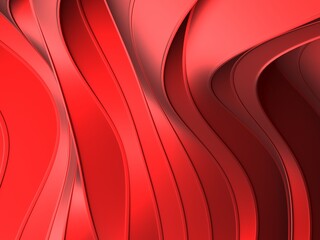 Red smooth waves. Luxury abstract background