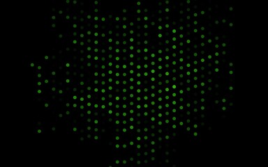 Dark Green vector pattern with spheres.
