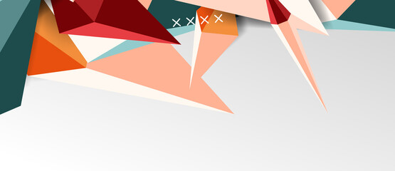 3d low poly abstract shape background vector illustration