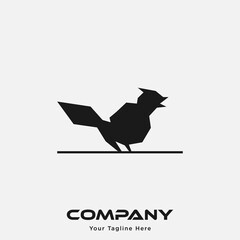 logo design template, with black geometric birds icons