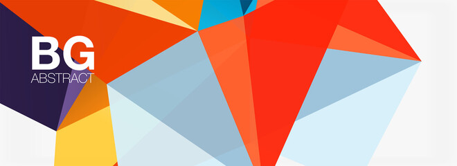 3d mosaic abstract backgrounds, low poly shape geometric design