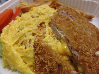 Close up shot of deep fried pork chop