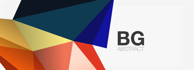 3d mosaic abstract backgrounds, low poly shape geometric design