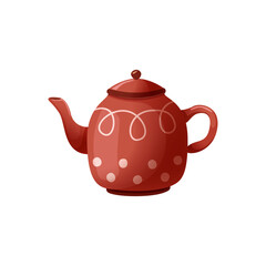 Teapot vector illustration isolated on white background.
