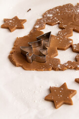 Cooking Christmas gingerbread cookies