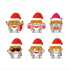 Santa Claus emoticons with meat pie cartoon character