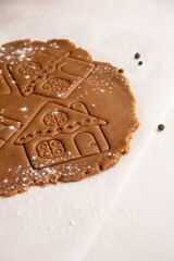 Cooking Christmas gingerbread cookies