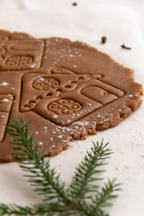 Cooking Christmas gingerbread cookies