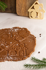 Cooking Christmas gingerbread cookies