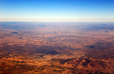 Obraz na płótnie Canvas high angle view of the mountains