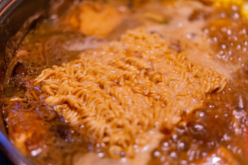 Close up shot of hot pot