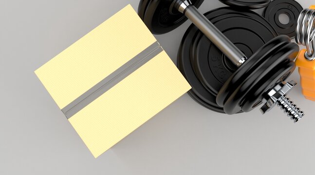 Package with dumbbell