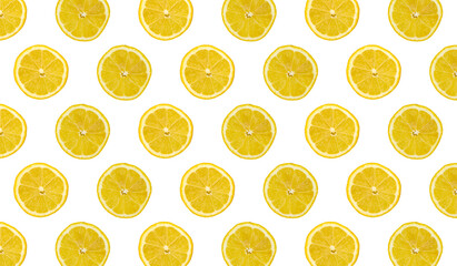 lemon composition for background design. Tropical fruit styled into patterns for wallpaper.