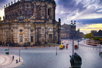 Dresden Frauenkirche Zwinger Deutschland Kreuzkirche Fürstenzug Elbe 