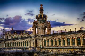 Obraz premium Dresden Frauenkirche Zwinger Deutschland Kreuzkirche Fürstenzug Elbe 