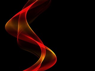Abstract shiny color red wave design element

