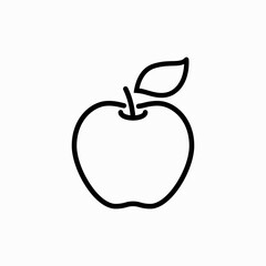 Apple fruit outline symbol vector