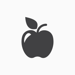Apple fruit silhouette icon vector