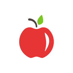 Apple red silhouette icon logo