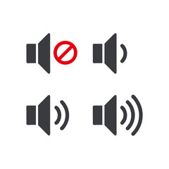 Audio speaker volume icon logo