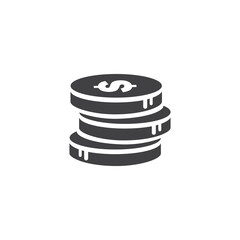 Coins stack icon for graphic and web design
